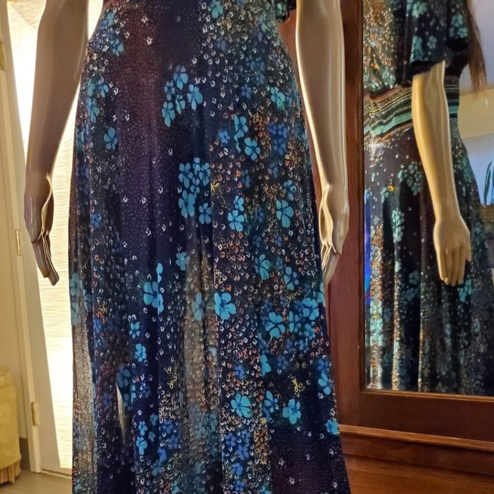 Yves Jennet Vintage 70s Hippie Boho Chic Maxi Dress - Picture 5 of 14